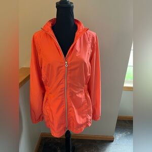 Women’s Tail white label coral windbreaker coral 2-way zipper jacket.Size medium